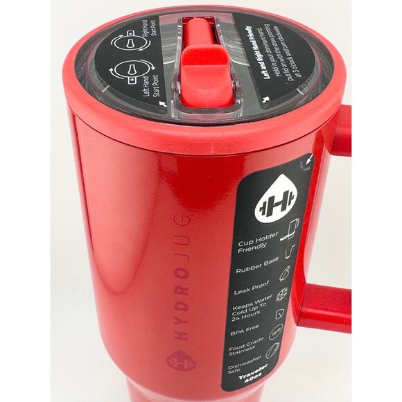 HydroJug 40 oz Traveler, RED SHINE - Picture 2 of 4